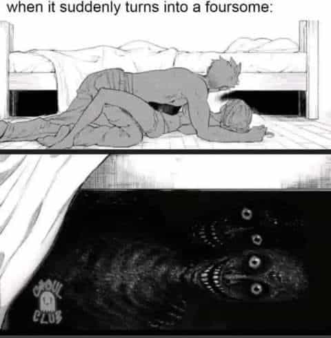 funny memes when it suddenly turns into a foursome: