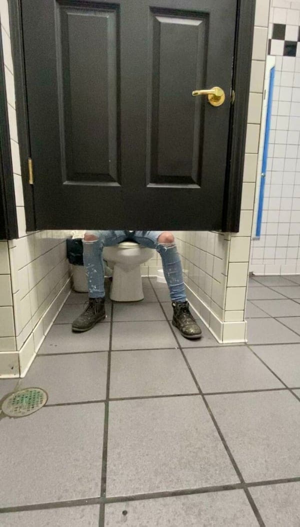 bad designs half bathroom stall