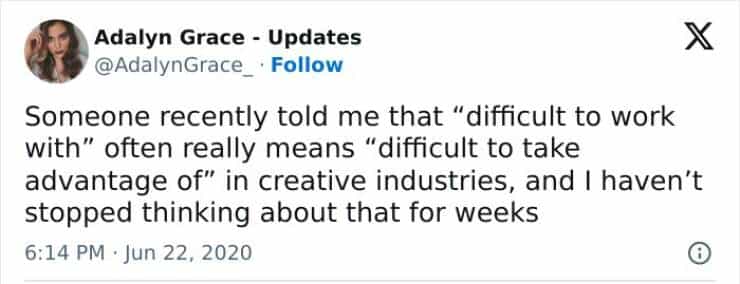 linkedin memes Someone recently told me that "difficult to work with" often really means "difficult to take advantage of" in creative industries, and I haven't stopped thinking about that for weeks