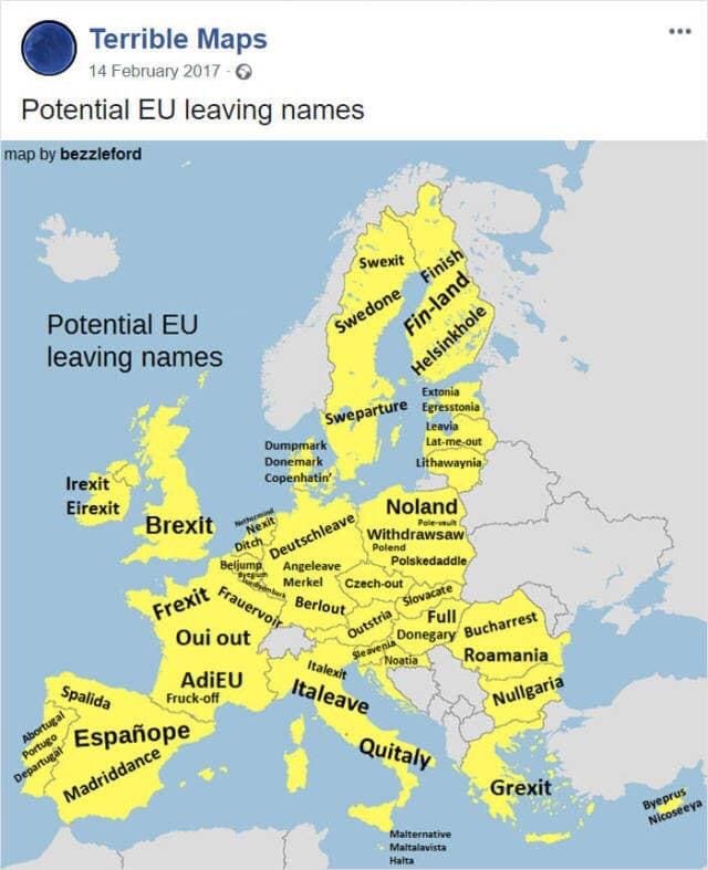 funny memes Potential EU leaving names
