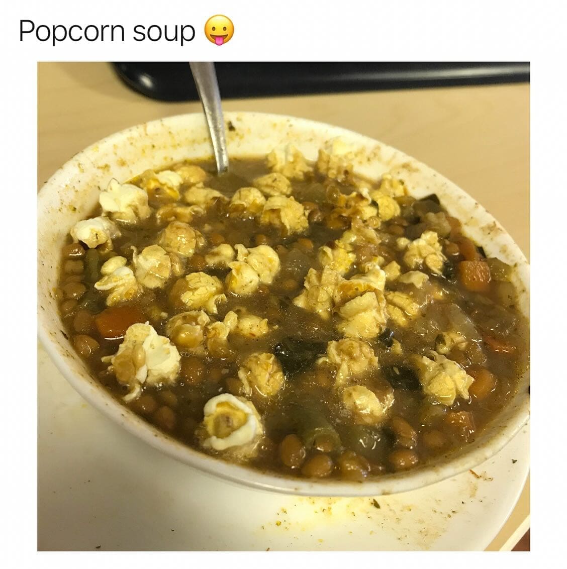 funny pics popcorn soup