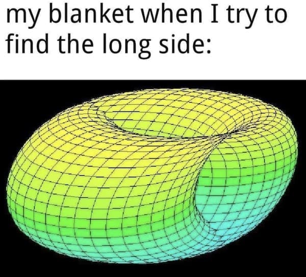 Math memes my blanket when I try to find the long side: