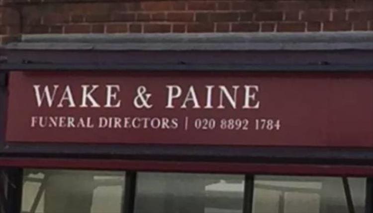 names that match professions WAKE & PAINE FUNERAL DIRECTORS