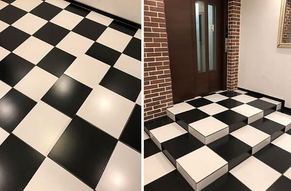 Bad interior design checkered floor
