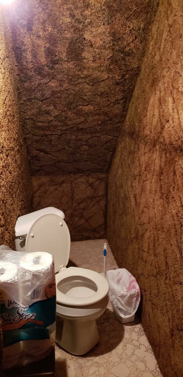 Bad interior design toilet in closet