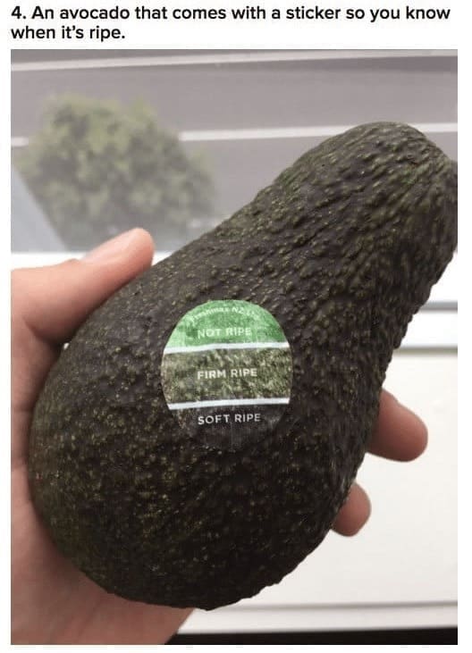 Best Design Ideas avocado with ripe sticker