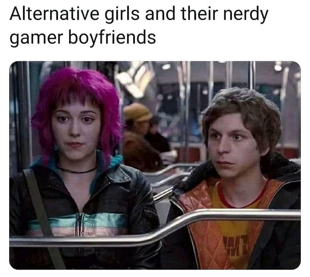 Emo memes Alternative girls and their nerdy gamer boyfriends