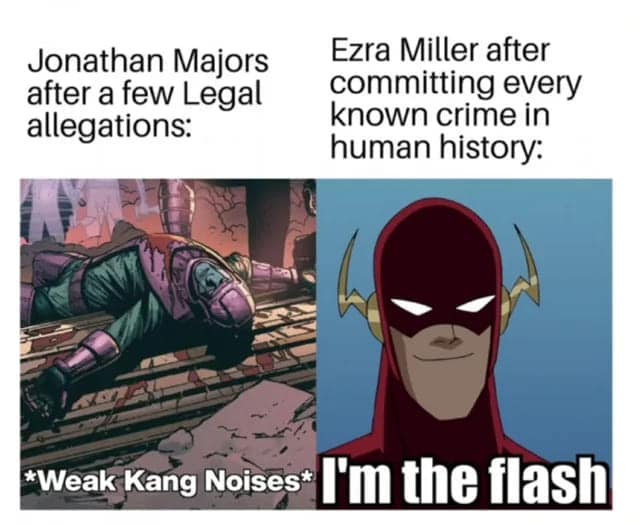 Jonathan Majors after a few Legal allegations: Ezra Miller after committing every known crime in human history: