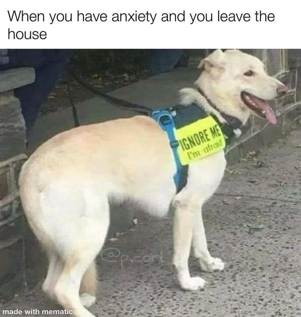 When you have anxiety and you leave the house