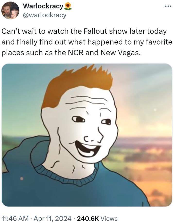 fallout memes, fallout tv series memes, fallout tv show memes, Fallout 3 memes, Fallout humor, wasteland memes, new vegas memes