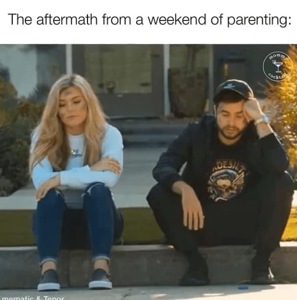 The aftermath from a weekend of parenting: