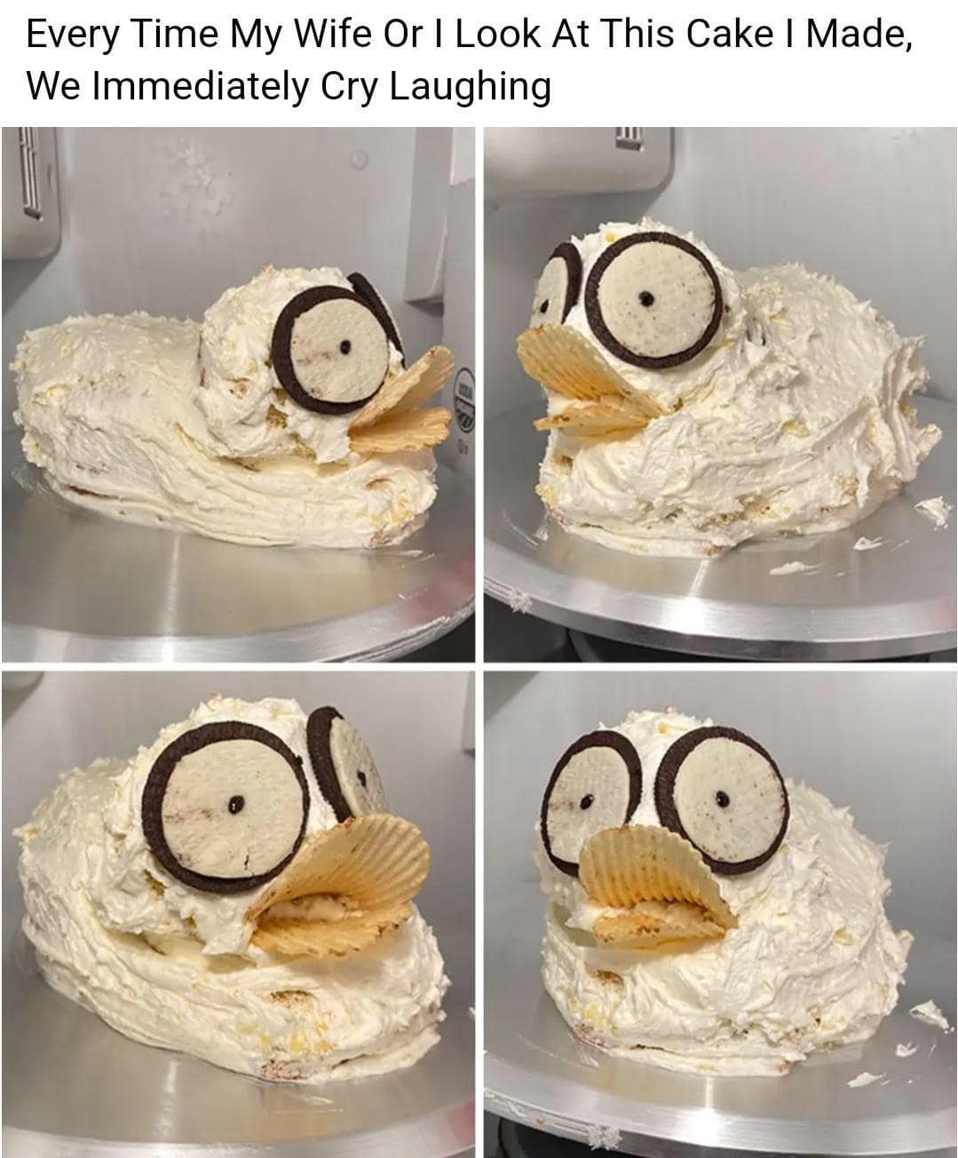 funny memes. Every Time My Wife Or I Look At This Cake I Made, We Immediately Cry Laughing
