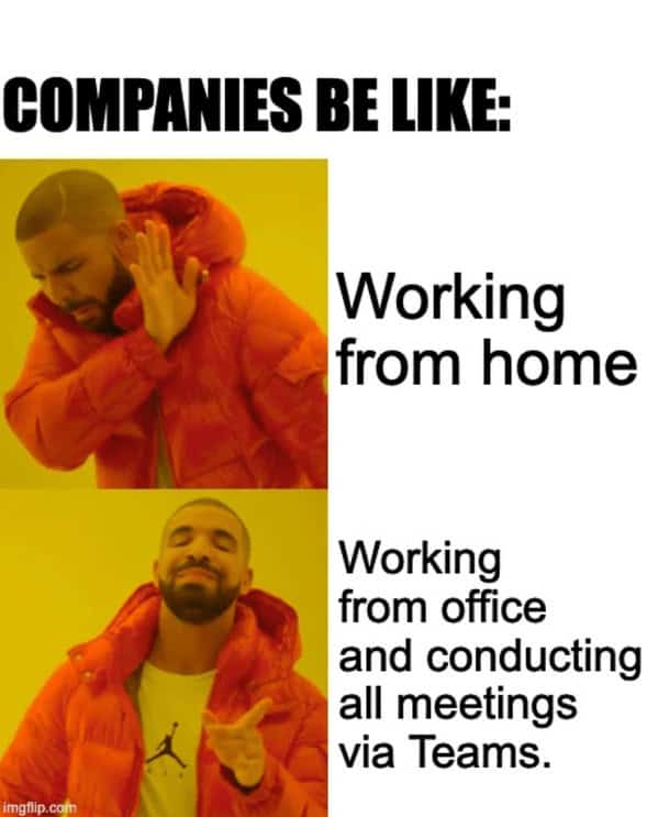 work from home memes, remote work humor, hybrid work memes, WFH jokes, remote work funnies, hybrid work laughs, work from home humor