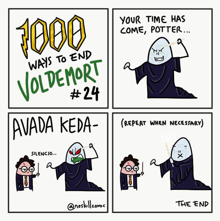 noskillcomic, Voldemort endings ,Harry Potter humor