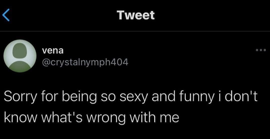 Sorry for being so sexy and funny i don't know what's wrong with me