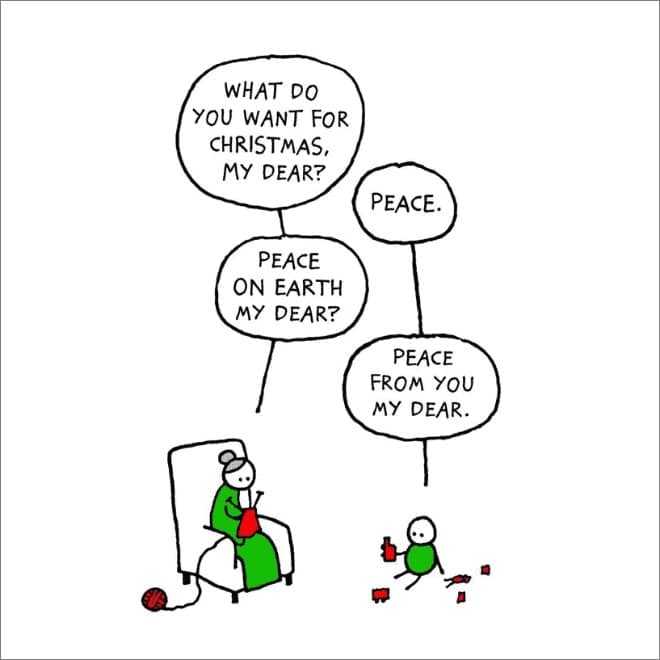 dark humor comics, dark comic strips, edgy humor cartoons, grimly ironic illustrations, dark Christmas comics, bleak festive strips, moody holiday panels, grim yuletide sketches twisted humor illustrations, warped humorous drawings, offbeat satirical images, subversive comical art grim holiday artwork, somber seasonal visuals, eerie festive renderings, dismal Christmas imagery