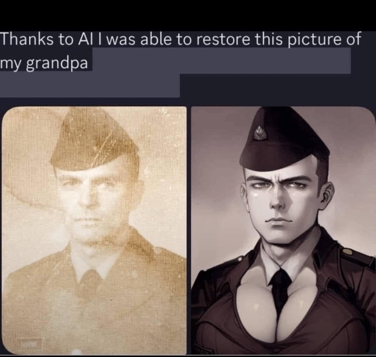 Thanks to Al I was able to restore this picture of my grandpa