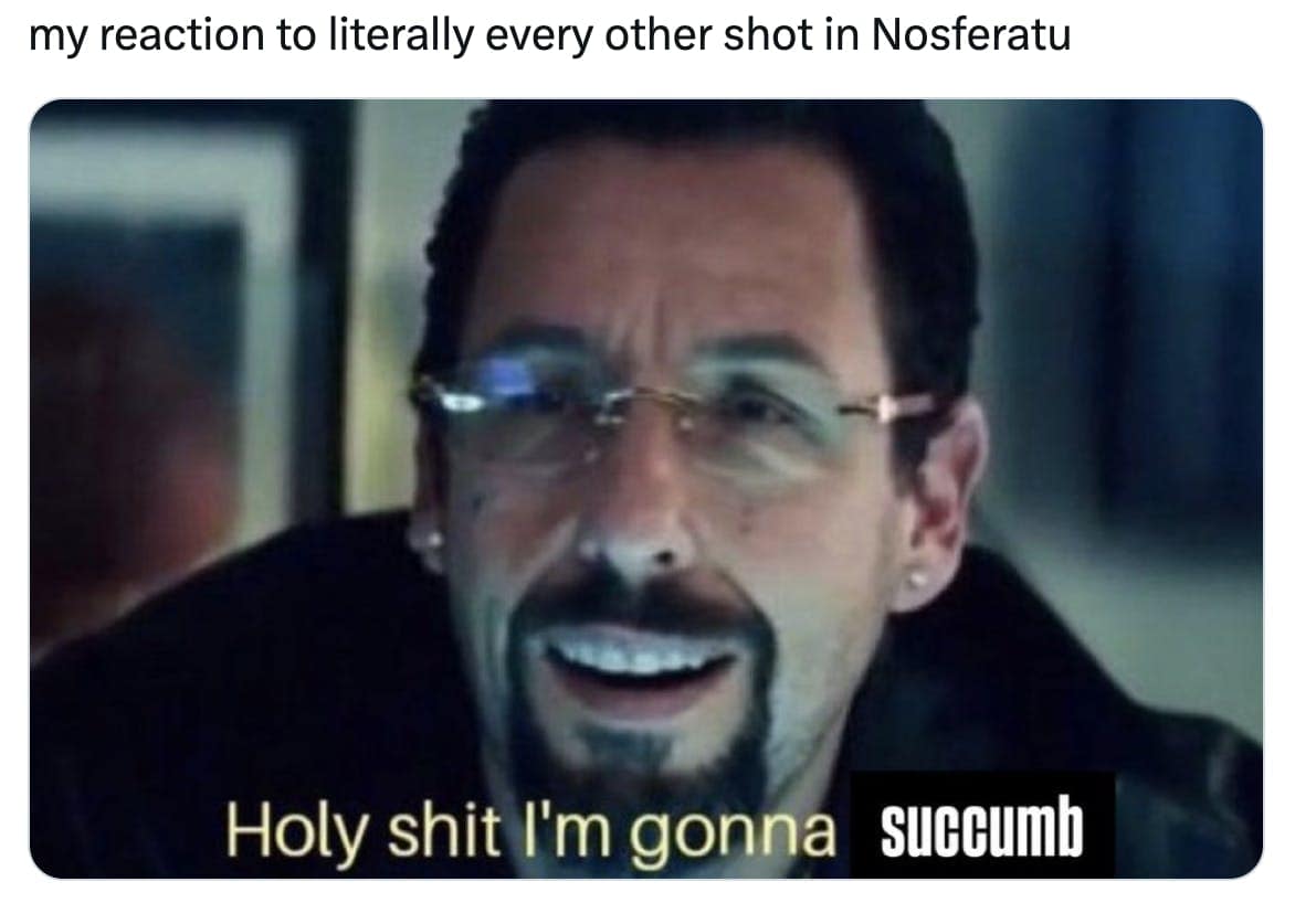 nosferatu memes, nosferatu movie memes, old vampire memes, silent movie vampire jokes, undead icon humor, gothic memes, dark aesthetic jokes, moody horror humor, gloom comedic flair