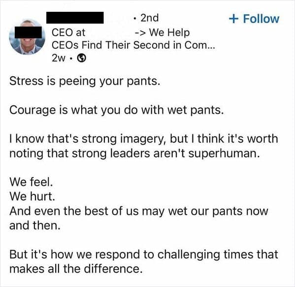 linkedin memes, cringey linkedin posts