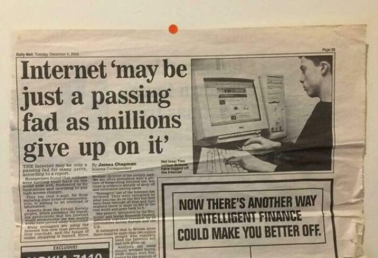 Internet 'may be just a passing fad as millions give up on it'
