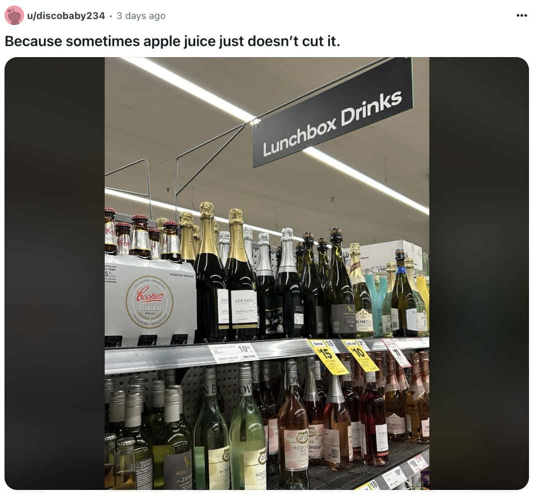 Because sometimes apple juice just doesn't cut it.