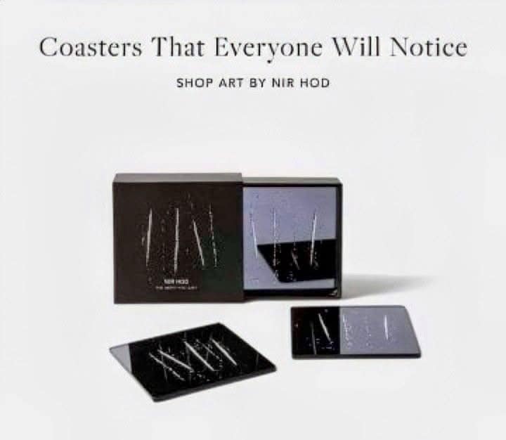 Coasters That Everyone Will Notice SHOP ART BY NIR HOD