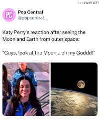 katy perry space memes, blue origin memes, celebrity memes, space travel memes, Jeff Bezos memes, famous people humor, star memes, celebrity jokes, astronaut jokes, rocket humor, space adventure memes, billionaire humor, Amazon founder memes, rich people satire, katy perry in space, katy perry space travel, gayle in space
