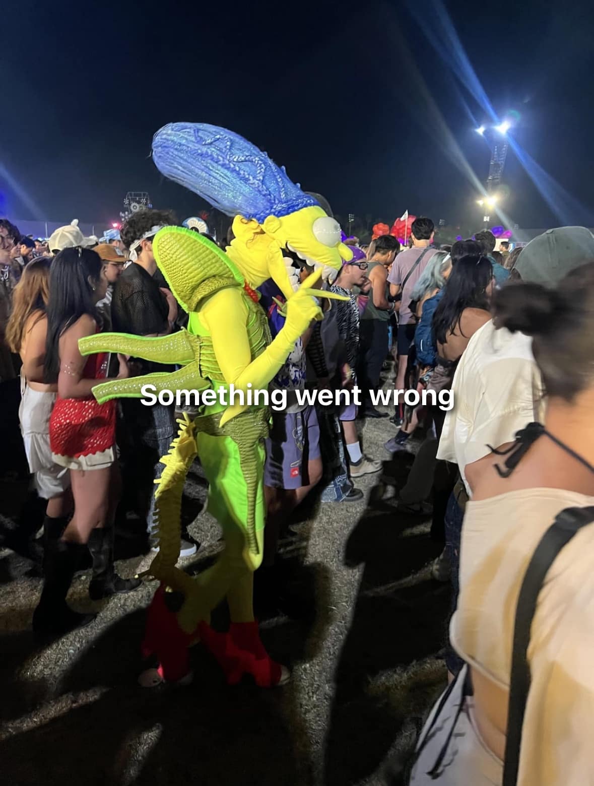 Something went wrong marge simpson alien costume