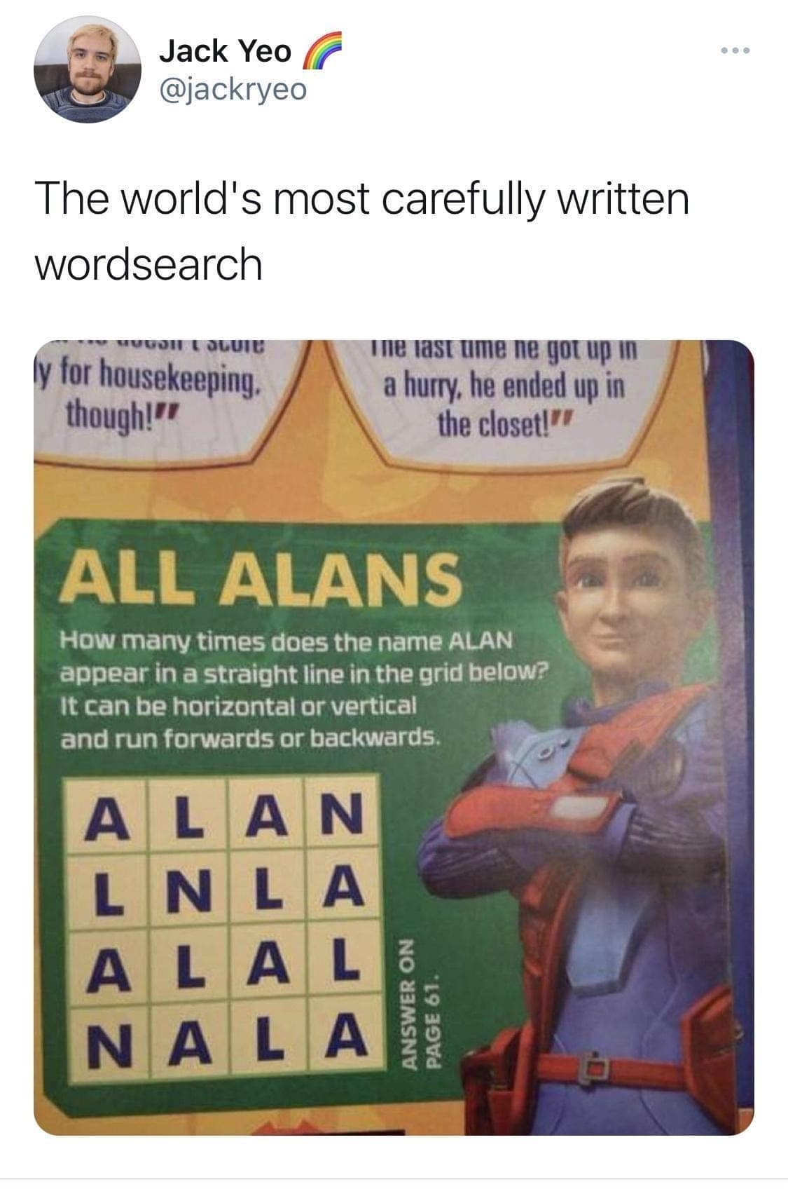 The world's most carefully written wordsearch