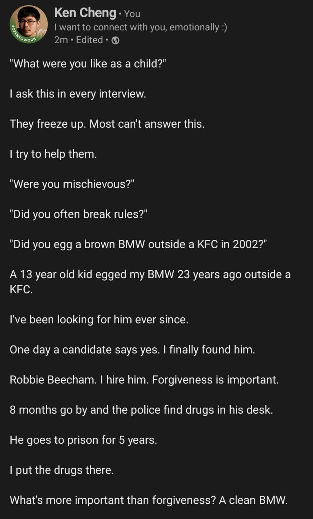linkedin memes, ken cheng, social media memes, career memes, corporate memes, professional memes, office memes, networking jokes, workplace memes, business humor, job memes, hustle culture memes, employment memes, resume jokes, HR memes