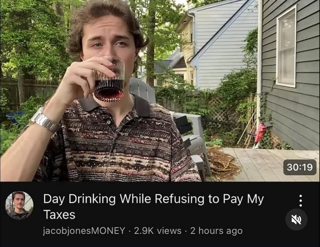 Day Drinking While Refusing to Pay My Taxes iacobionesMONEY. 2.9K views . 2 hours ado 30:19