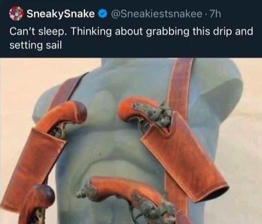 Can't sleep. Thinking about grabbing this drip and setting sail