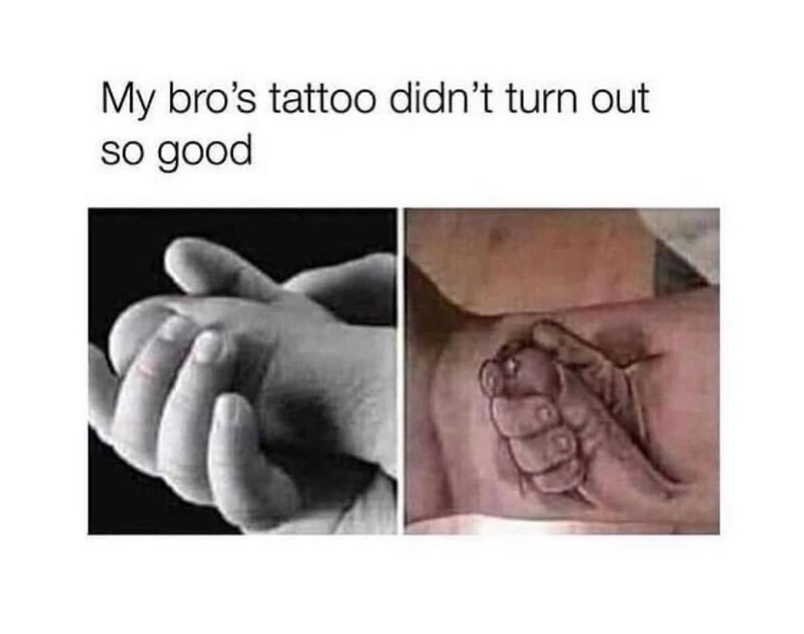 My bro's tattoo didn't turn out so good