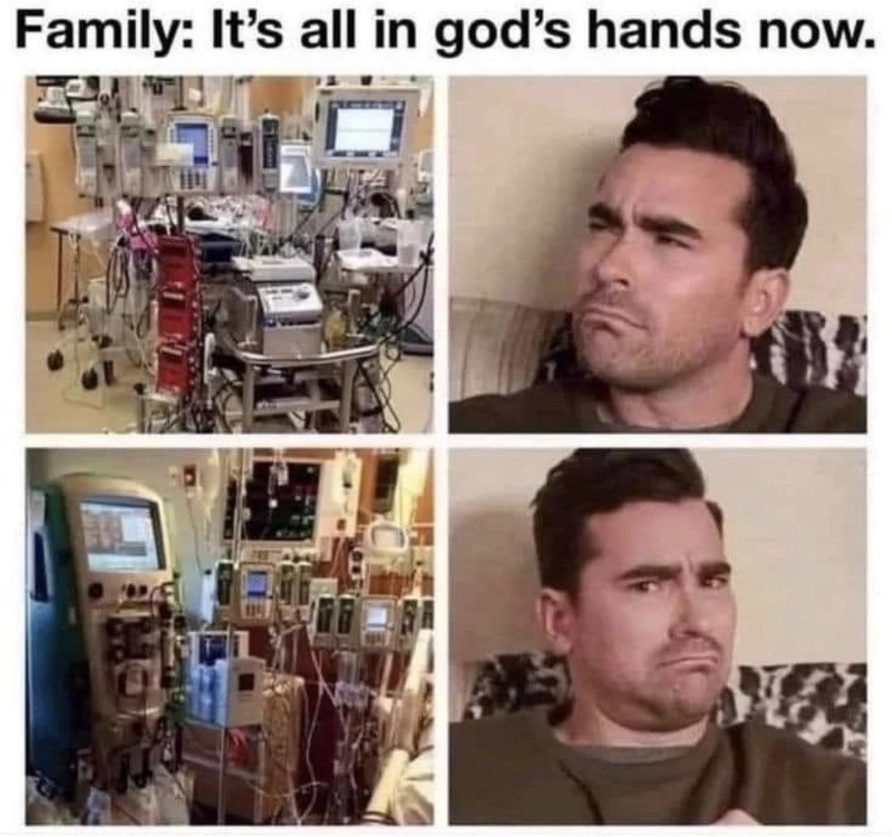 Family: It's all in god's hands now.
