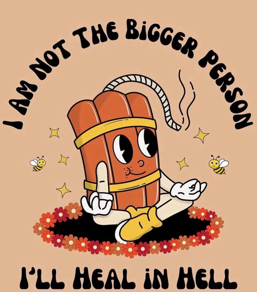 Dynamite cartoon with dark humor about healing
