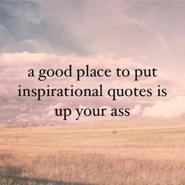 Pastel field with elegant script suggesting a rude place for inspirational quotes