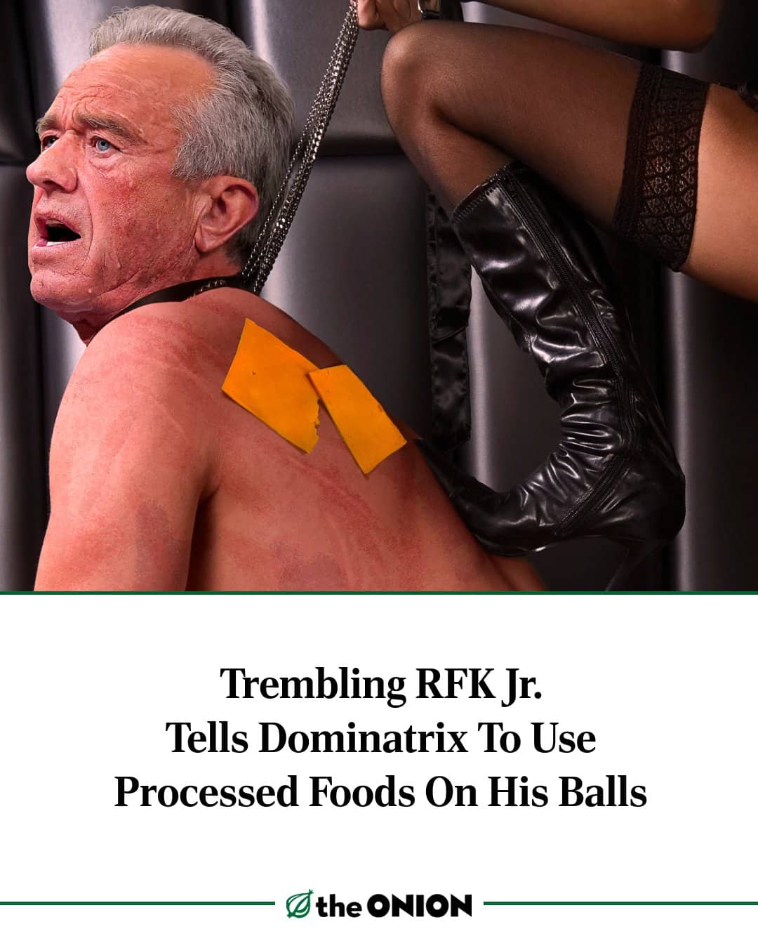 The Onion satire news article parodying RFK Jr with dominatrix funny memes screenshot.