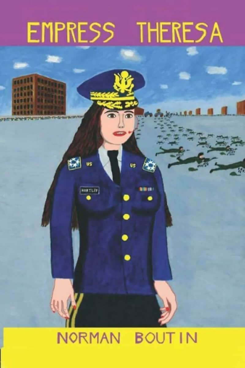 Self-published novel Empress Theresa with a flat painting of a woman in military uniform.