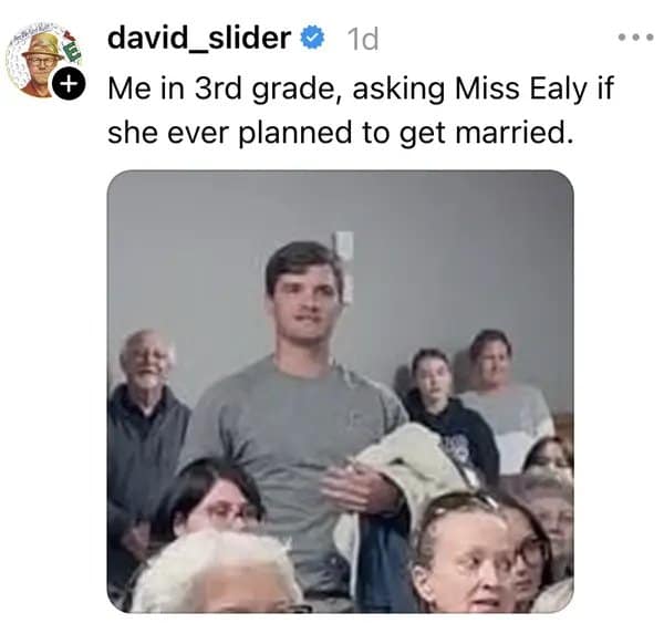 Joke about asking a third grade teacher if she ever plans to get married