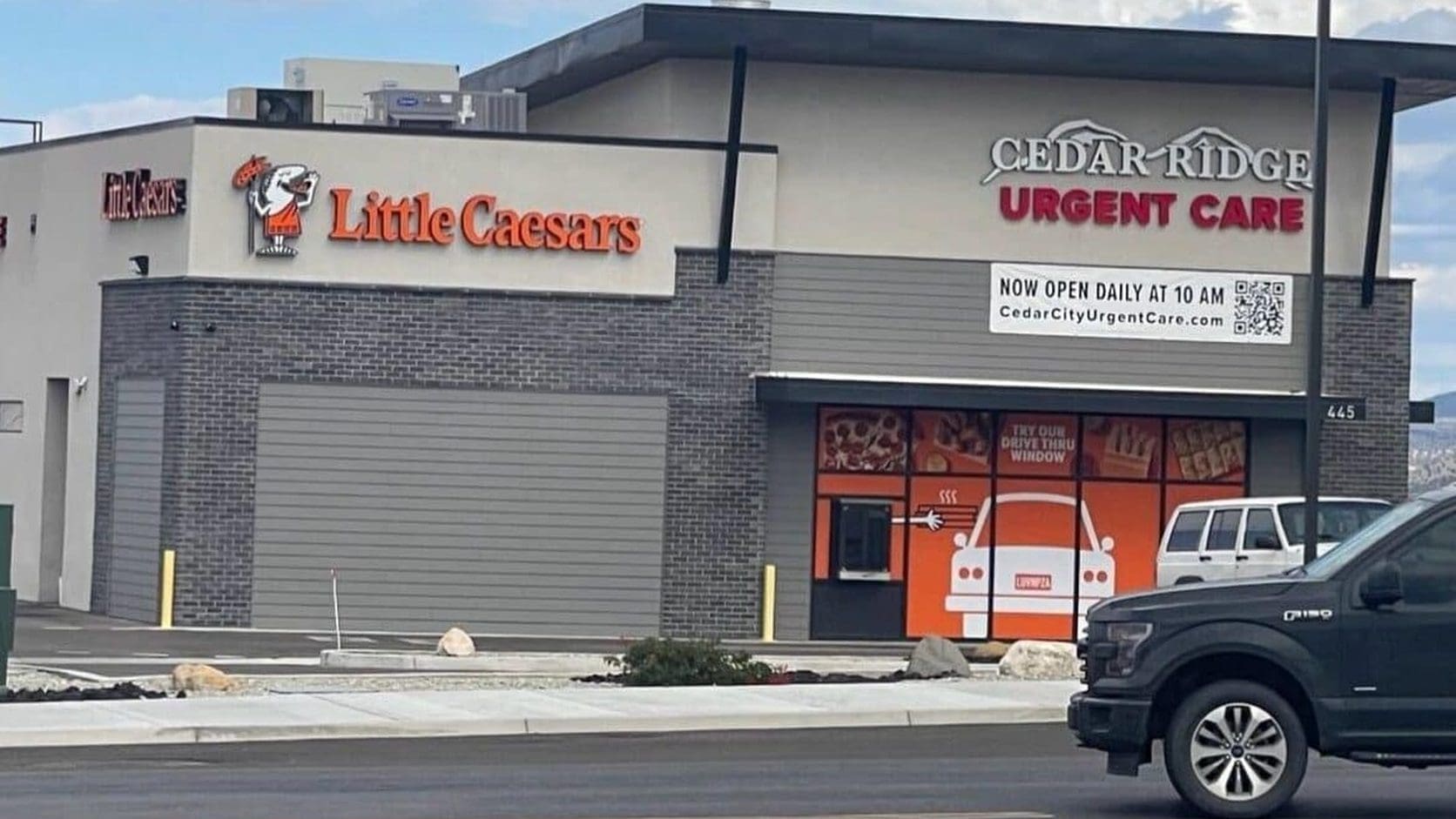 A Little Caesars pizza shop and an urgent care clinic sharing one building, the lunchtime pick for this Wednesday meme dump.