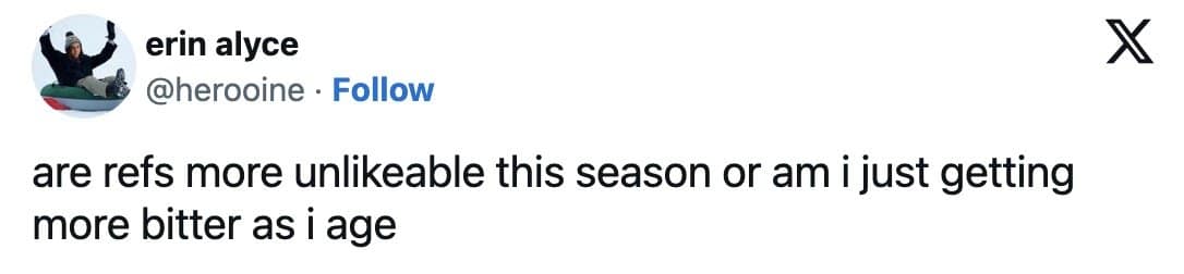 NFL ref memes fan asks whether refs got worse or aging just brings bitterness.