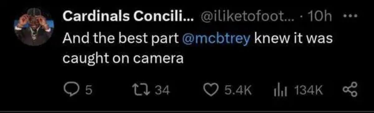NFL ref memes reply pointing out McBride knew the camera caught everything.