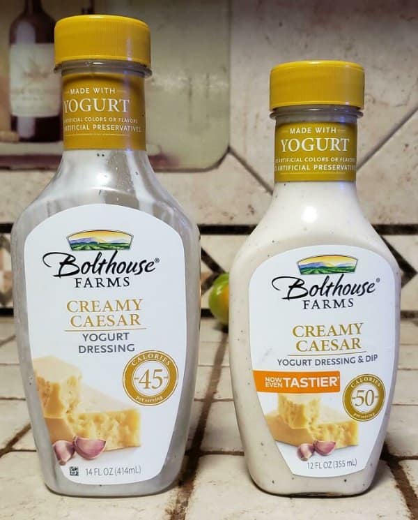 Bolthouse Farms Caesar dressing bottles shrinking from 14 to 12 ounces, now labeled even tastier.