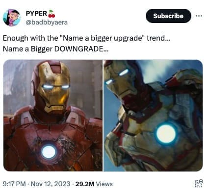 history's biggest downgrades iron man