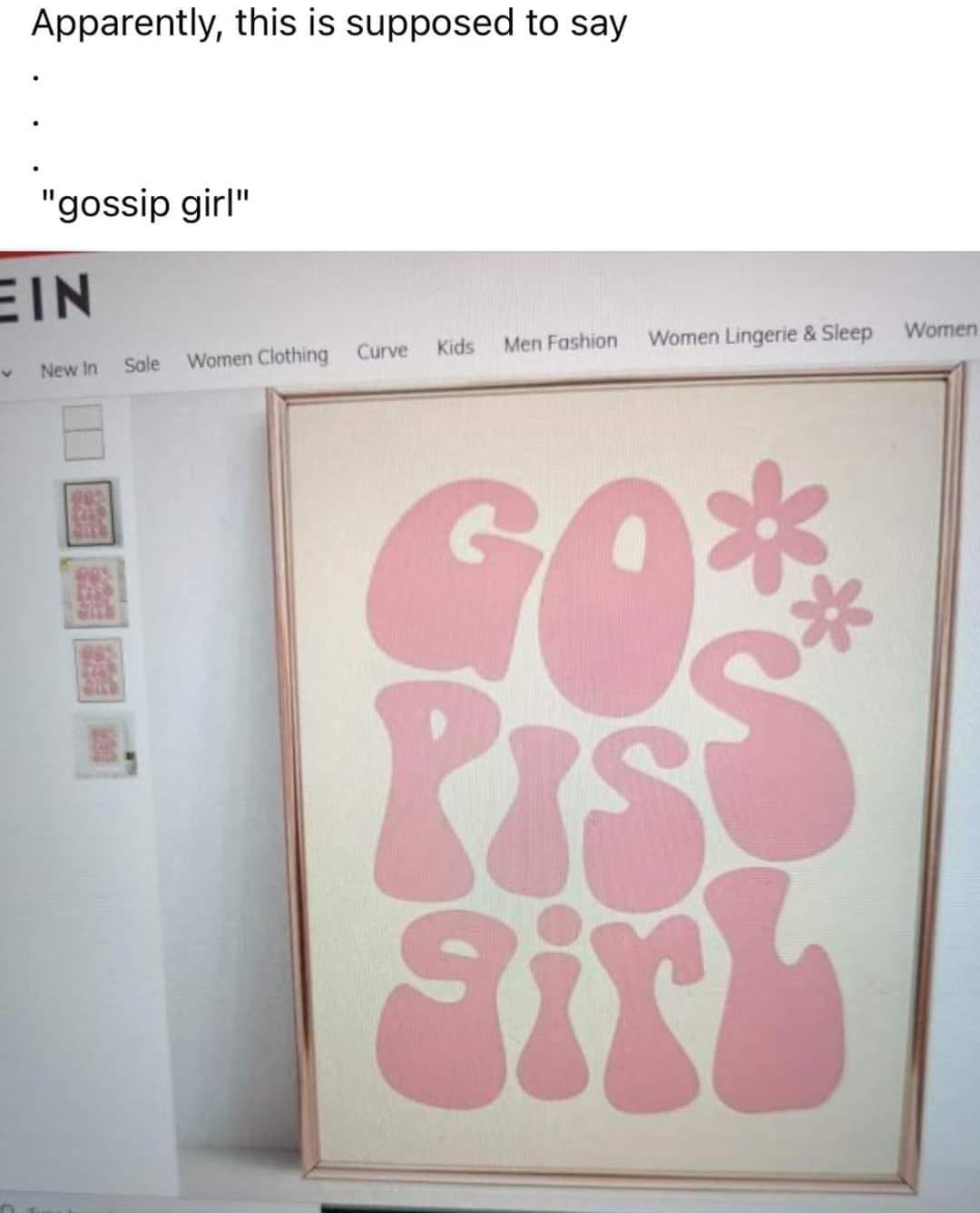 funny pics Apparently, this is supposed to say "gossip girl"
