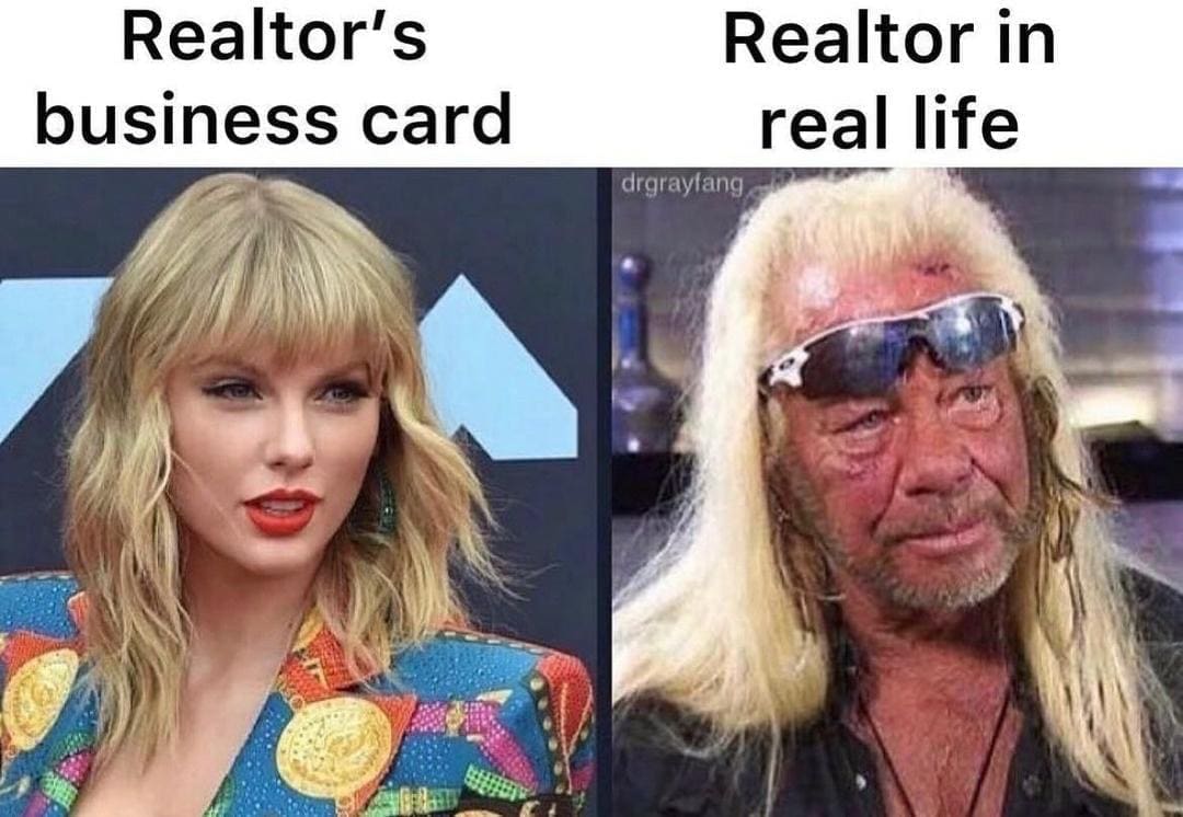 funny pics Realtor's business card Realtor in real life