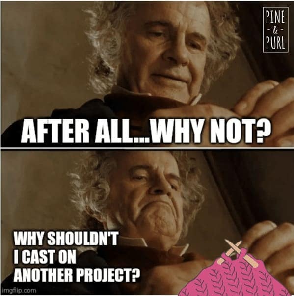 crafting meme, crochet memes, knitting memes, knitting humor, crochet jokes, yarn memes, needlework meme, fiber arts humor, yarn-related memes