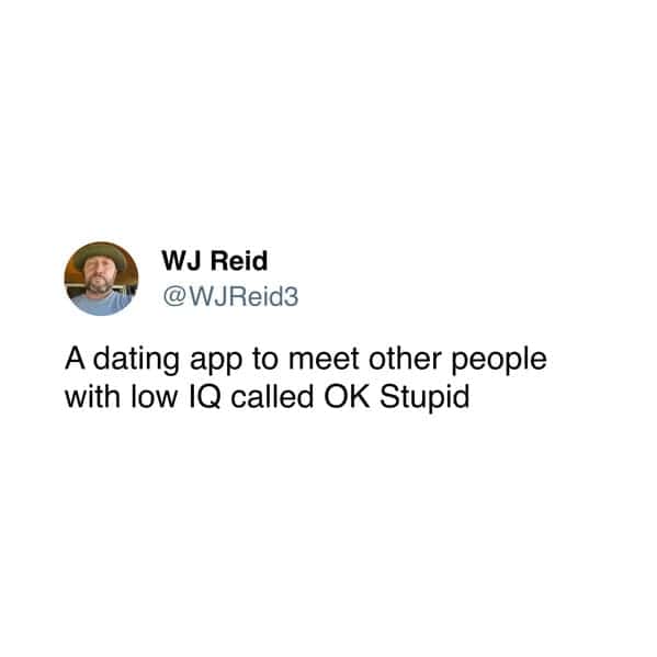 A dating app to meet other people with low IQ called OK Stupid