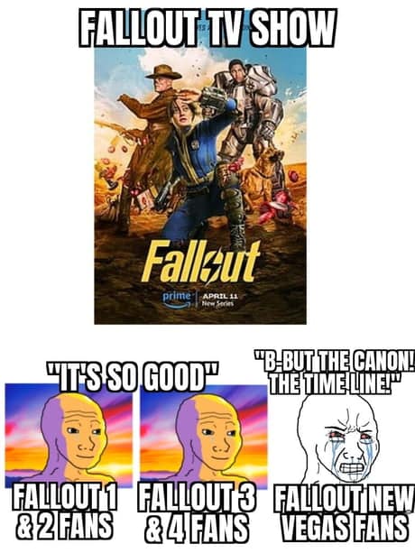 fallout memes, fallout tv series memes, fallout tv show memes, Fallout 3 memes, Fallout humor, wasteland memes, new vegas memes