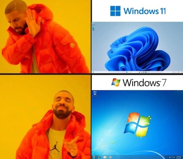 Microsoft office memes. Windows 11 Windows 7